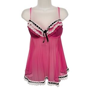 2/$20 Cassandra Ruffles Galore Chemise Babydoll Lingerie M